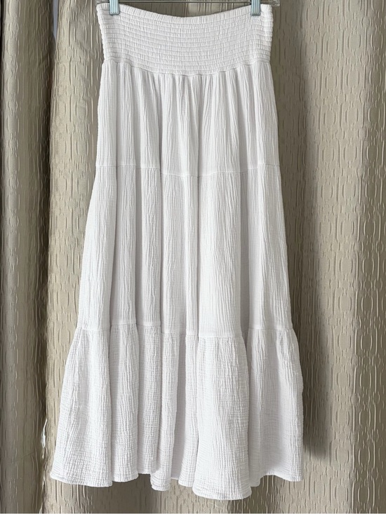 Philosophy Dresses & Skirts - Philosophy White Tiered Maxi Skirt with Smocked Waist